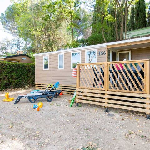 BUNGALOW 6 personnes - Mobil-home | Comfort | 3 Ch. | 6 Pers. | Terrasse simple | Clim. | TV