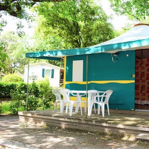 BUNGALOW IN TELA 5 persone - Niente riscaldamento, acqua corrente, bagno o toilette