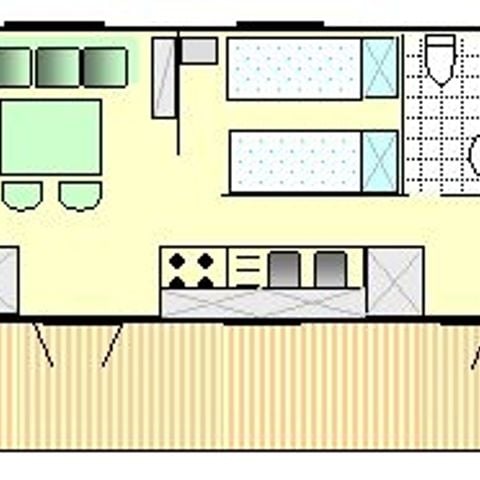 Stacaravan 4 personen - MOBILHOME 25 m²
