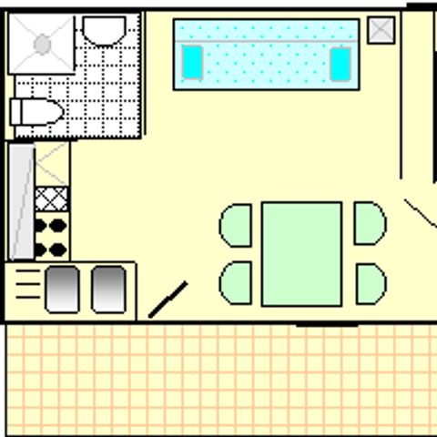 LANDHUIS 4 personen - Maisonnette Standard 20m² 1 kamer - terras 2/4 pers