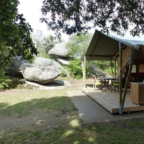 Bungalowzelt 5 personen - Lodge Safari Standard 25m² 2 Zimmer - Terrasse, inmitten der Natur (ohne Sanitäranlagen) 2/5 Pers.