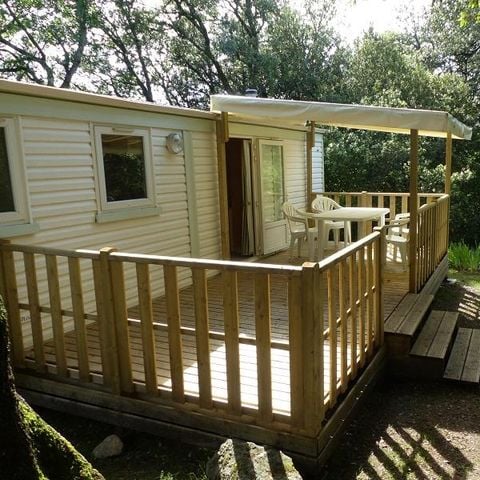 MOBILHOME 4 personnes - Mobil-Home Confort -28m² -2 chambres - terrasse semi-couverte - TV - Clim 2/4 pers