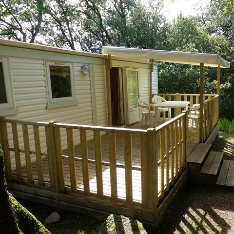 Stacaravan 4 personen - Stacaravan Confort -28m² -2 kamers - Half overdekt terras - TV - Klim 2/4 pers
