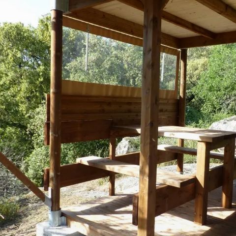 Safarizelt 2 personen - Zelt Bivouac Small auf Stelzen Standard 1 Zimmer - mitten in der Natur (ohne Sanitäranlagen) 1/2 pers.