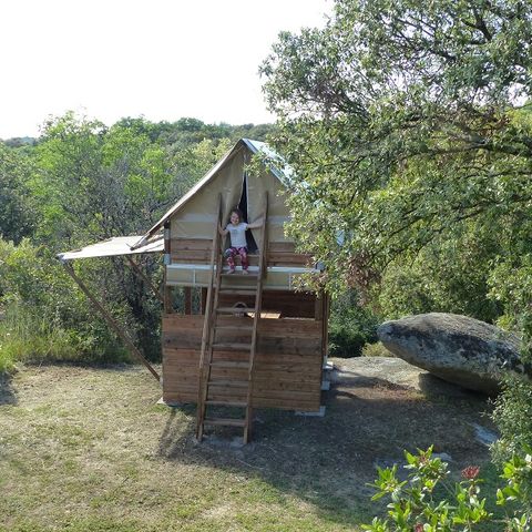 Safarizelt 2 personen - Zelt Bivouac Small auf Stelzen Standard 1 Zimmer - mitten in der Natur (ohne Sanitäranlagen) 1/2 pers.