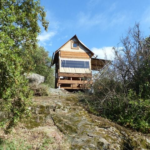 Canvas and wooden tent 2 persons - Bivouac Small tent on stilts Standard 1 bedroom - in the middle of nowhere (no sanitary facilities) 1/2 pers