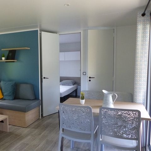 Stacaravan 5 personen - Stacaravan Premium -30m² -2 kamers - overdekt terras - TV - Klim 2/5 pers