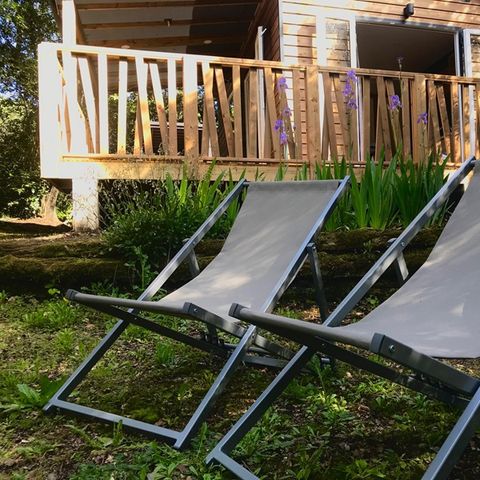 Chalet 2/5 personen - NIEUW Premium -28m2 - 2 slaapkamers - Overdekt terras - TV - Clim