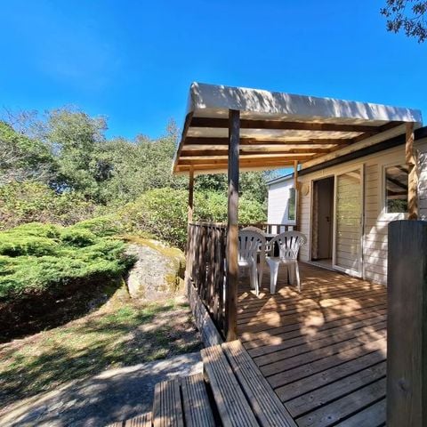 MOBILHOME 4 personnes - Mobil-home Confort Louisiane 26m² 2 chambres - terrasse semi-couverte + TV +clim 2/4 pers