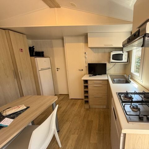 Mobile home 4 persons - Mobil-home Confort Louisiane 26m² 2 bedrooms - semi-covered terrace + TV +clim 2/4 pers