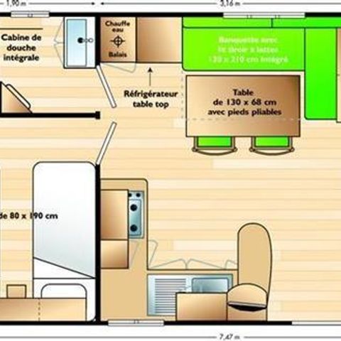 Stacaravan 4 personen - SUPER MERCURIUS