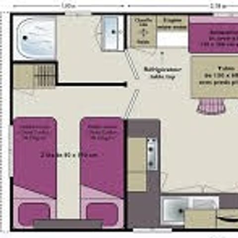 MOBILHOME 4 personnes - IRM SUPER MERCURE 2