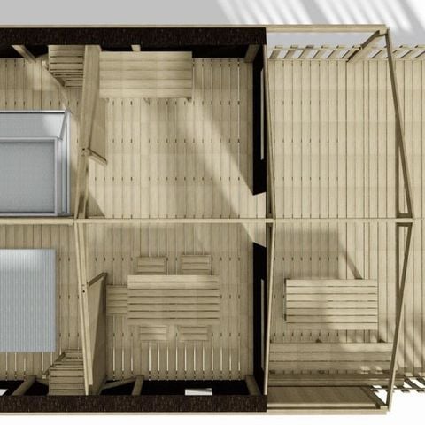 TENDA IN TELA E LEGNO 5 persone - ALLOGGIO, senza servizi igienici