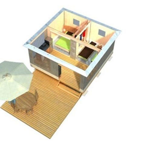 BUNGALOW TOILÉ 5 personnes - Bungalow toilé 5 personnes