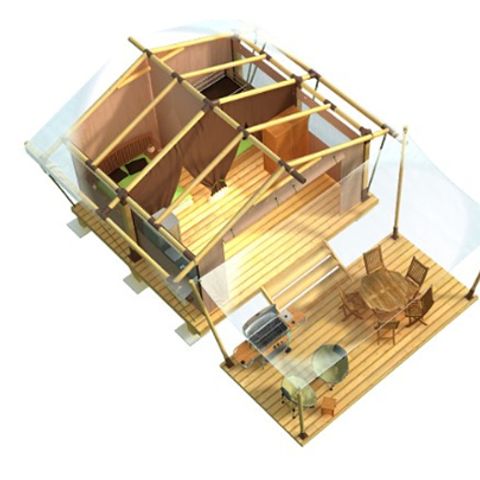 Bungalowzelt 6 Personen - Klassische Lodge (ohne Sanitäranlagen)