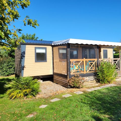 Mobilheim 6 Personen - Großer Komfort 3Ch 40m2 mit überdachter und halb geschlossener Terrasse