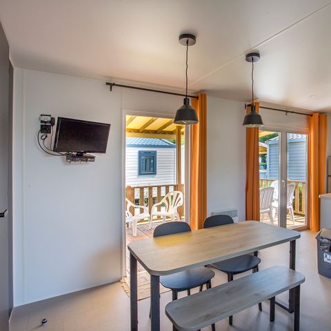 Stacaravan 6 personen - CARAIBES - 2 slaapkamers - TV