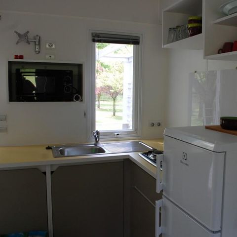 Stacaravan 4 personen - Stacaravan 25m² + terras airconditioning optie 4 pers