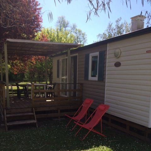 Stacaravan 6 personen - Stacaravan 27m² + terras (4 volw max + 2 pers. - 18 jaar) 4/6 pers