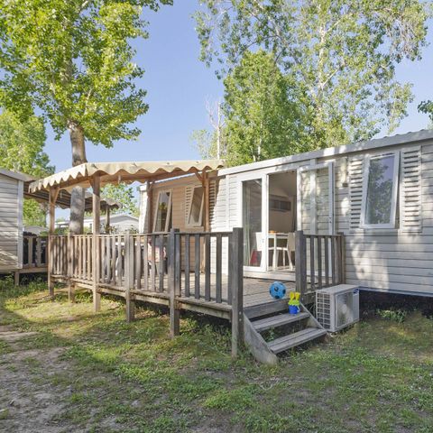 BUNGALOW 6 personnes - Mobil-home | Comfort | 3 Ch. | 6 Pers. | Terrasse surélevée | Clim.