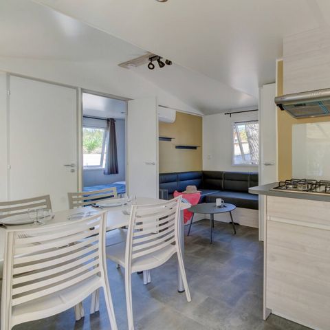 BUNGALOW 6 personnes - Mobil-home | Comfort | 3 Ch. | 6 Pers. | Terrasse Lounge | Clim.