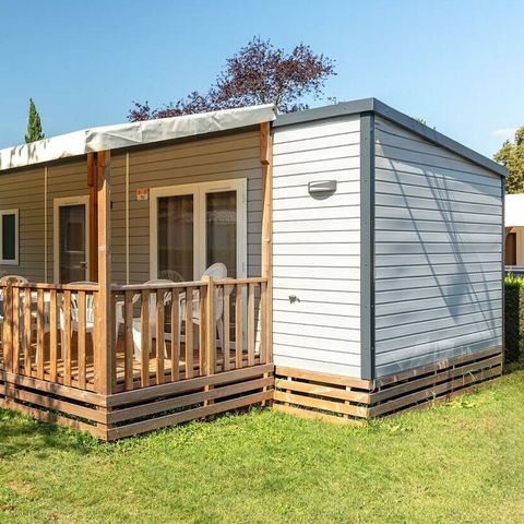 Stacaravan 4 personen - Mobile-home | Premium | 2 slaapkamers | 4 pers. | Verhoogd terras | Air-con.