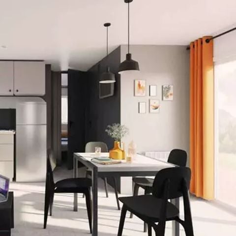 Mobile home 8 persons - Mobile-home | Comfort | 4 Bedrooms | 8 Pers. | Raised terrace | 2 bathrooms | Air-con.