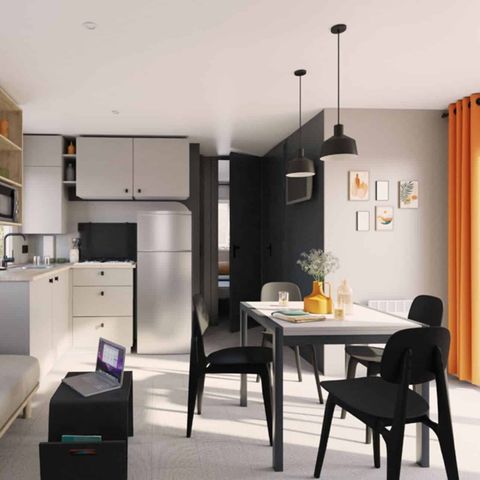 MOBILHOME 8 personas - Mobil-home | Confort | 4 Dormitorios | 8 Pers. | Terraza elevada | Cocina exterior | 2 baños | Aire acondicionado.