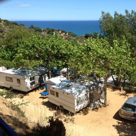 Kampeerplaats - Standaardpakket (2 volwassenen + caravan / tent + auto of camper + elektriciteit)