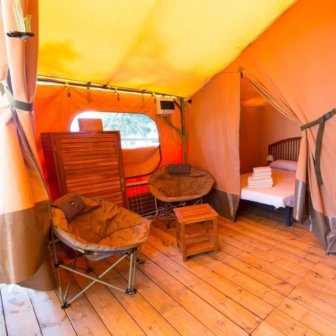 Tent van canvas en hout 5 personen - VICTORIA