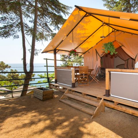 Tent van canvas en hout 5 personen - VICTORIA