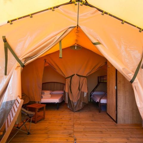 Tent van canvas en hout 5 personen - VICTORIA