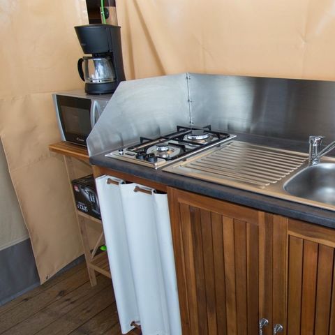 Tent van canvas en hout 5 personen - KENIA