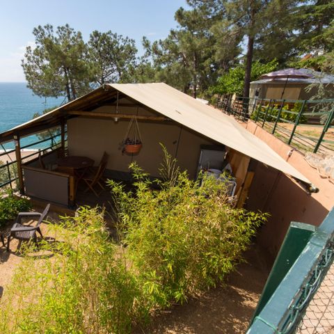 Tent van canvas en hout 5 personen - KENIA