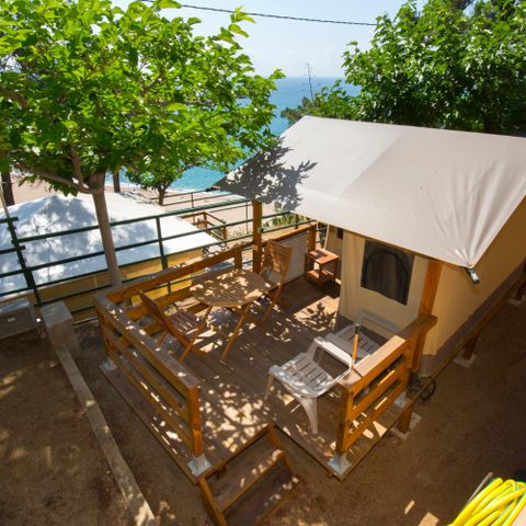 Tent van canvas en hout 2 personen - BALEARES