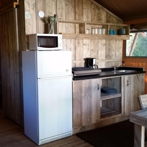 Tent 4 personen - LODGE - 2 slaapkamers met badkamer (PMR) 4/5 pers