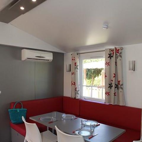 BUNGALOW 6 personnes - Mobilhome BLIMOUSES - 3 chambres climatisées 6 pers