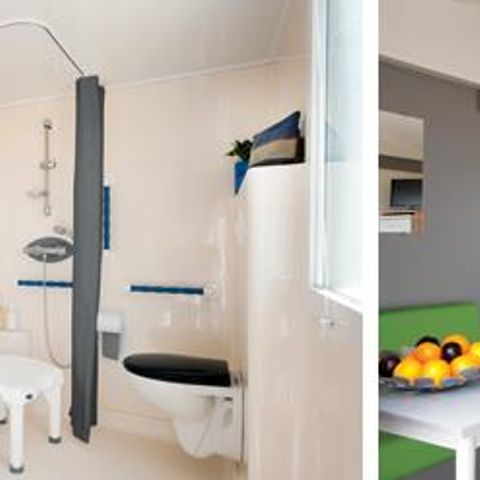 Stacaravan 4 personen - Stacaravan CHAUMIERE - PMR 2 slaapkamers Airconditioning 4 pers