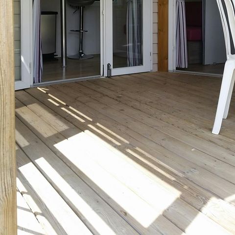 BUNGALOW 2 personnes - Mobilhome CABANE - 1 chambre Climatisé 2 pers