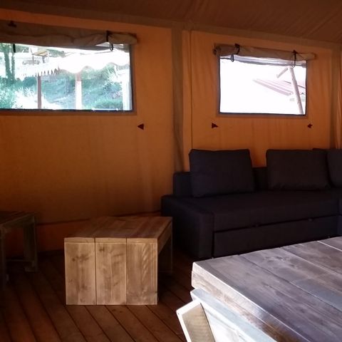 CANVAS AND WOOD TENT 4 people - HUTTE - 2 bedrooms with bathroom