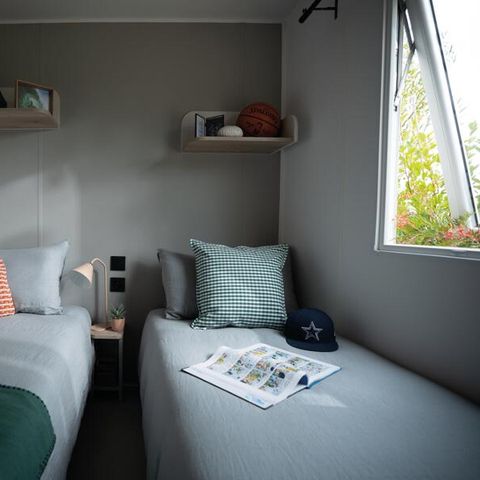 Stacaravan 6 personen - Stacaravan Premium Prestige 2026 - 3 slaapkamers + Airconditioning + Afwasmachine + TV 6 pers