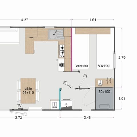 MOBILHOME 4 personnes - Ospedale 32m² 4p