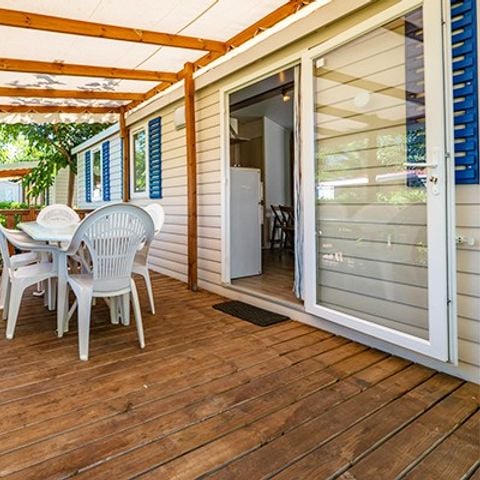 Mobilheim 6 personen - Comfort | 3 Zi. | 6 Pers. | Erhöhte Terrasse