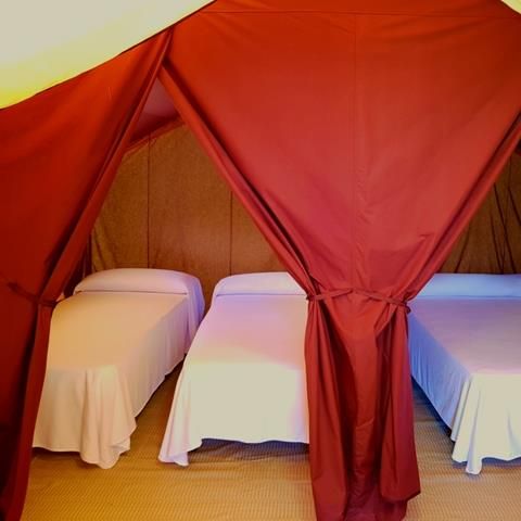 Tente en toile et en bois 4 personnes - Glamping Lodge 1/4 pers