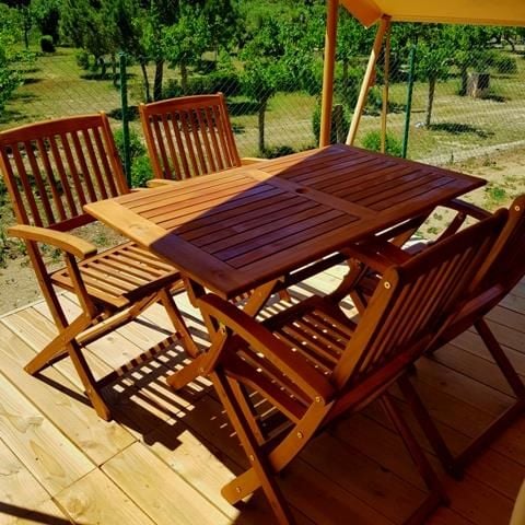Tente en toile et en bois 4 personnes - Glamping Lodge 1/4 pers