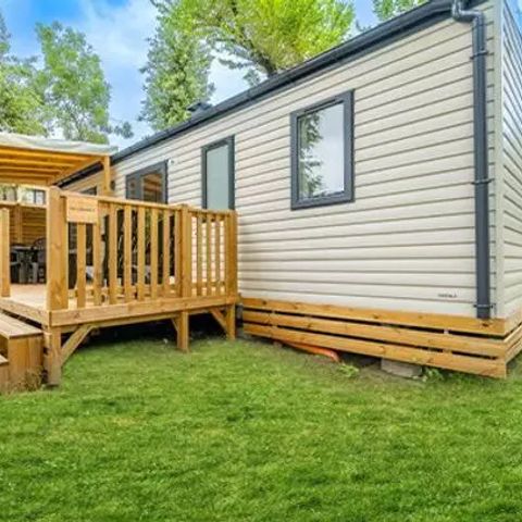 Mobilheim 6 personen - Comfort | 3 Schlafz. | 6 Pers. | Erhöhte Terrasse | Klimaanlage