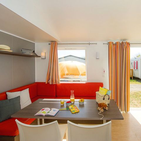 Mobilhome 6 personnes - Classic XL | 3 Ch. | 6 Pers. | Terrasse surélevée | TV