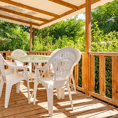 Mobilheim 6 personen - Classic | 3 Schlafz. | 6 Pers. | Erhöhte Terrasse