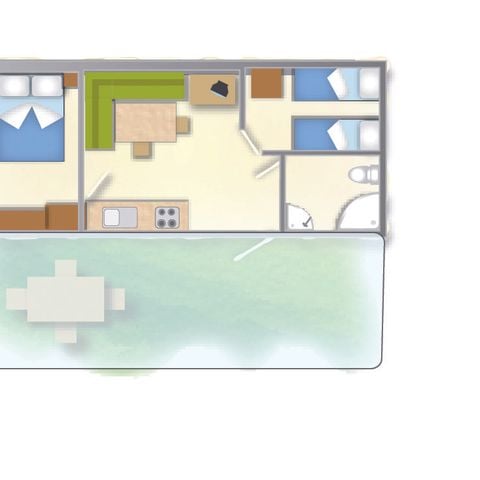 Mobile home 5 persons - BLU ROMANTIC