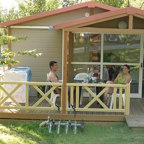 Chalet 4 personen - Chalet Birke Standard 20m² - 2 Zimmer + Überdachte Terrasse 10m².